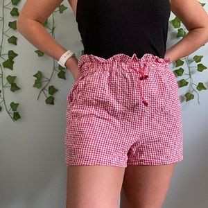 Urban Outfitters- Red Gingham Shorts